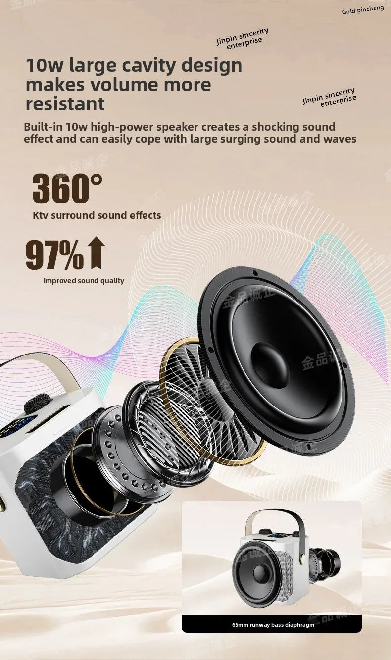 Cross-Border Karaoké Bluetooth with 2 Mic's