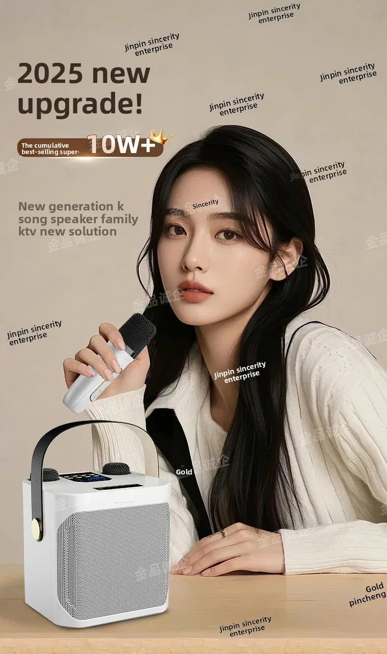 Cross-Border Karaoké Bluetooth with 2 Mic's