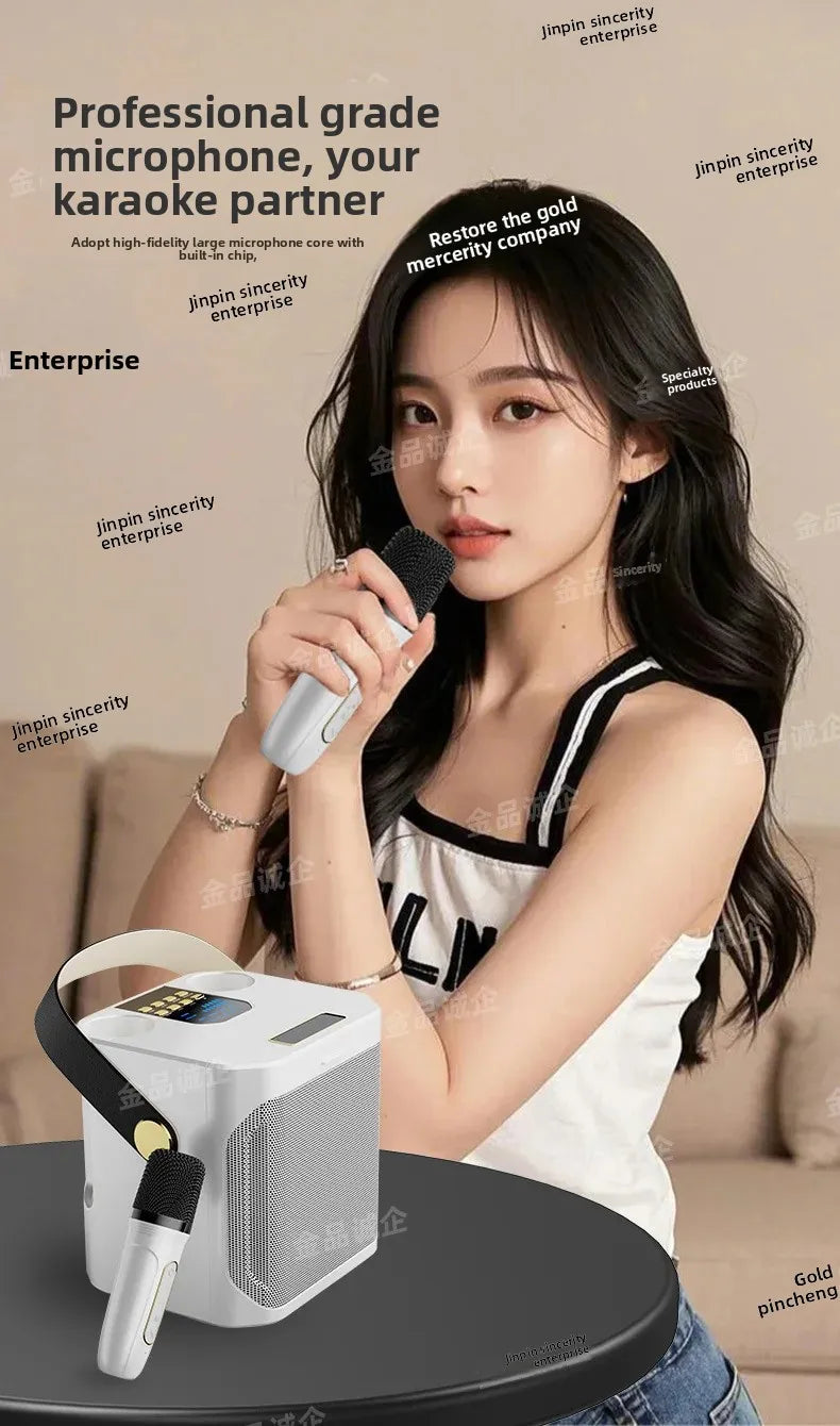 Cross-Border Karaoké Bluetooth with 2 Mic's