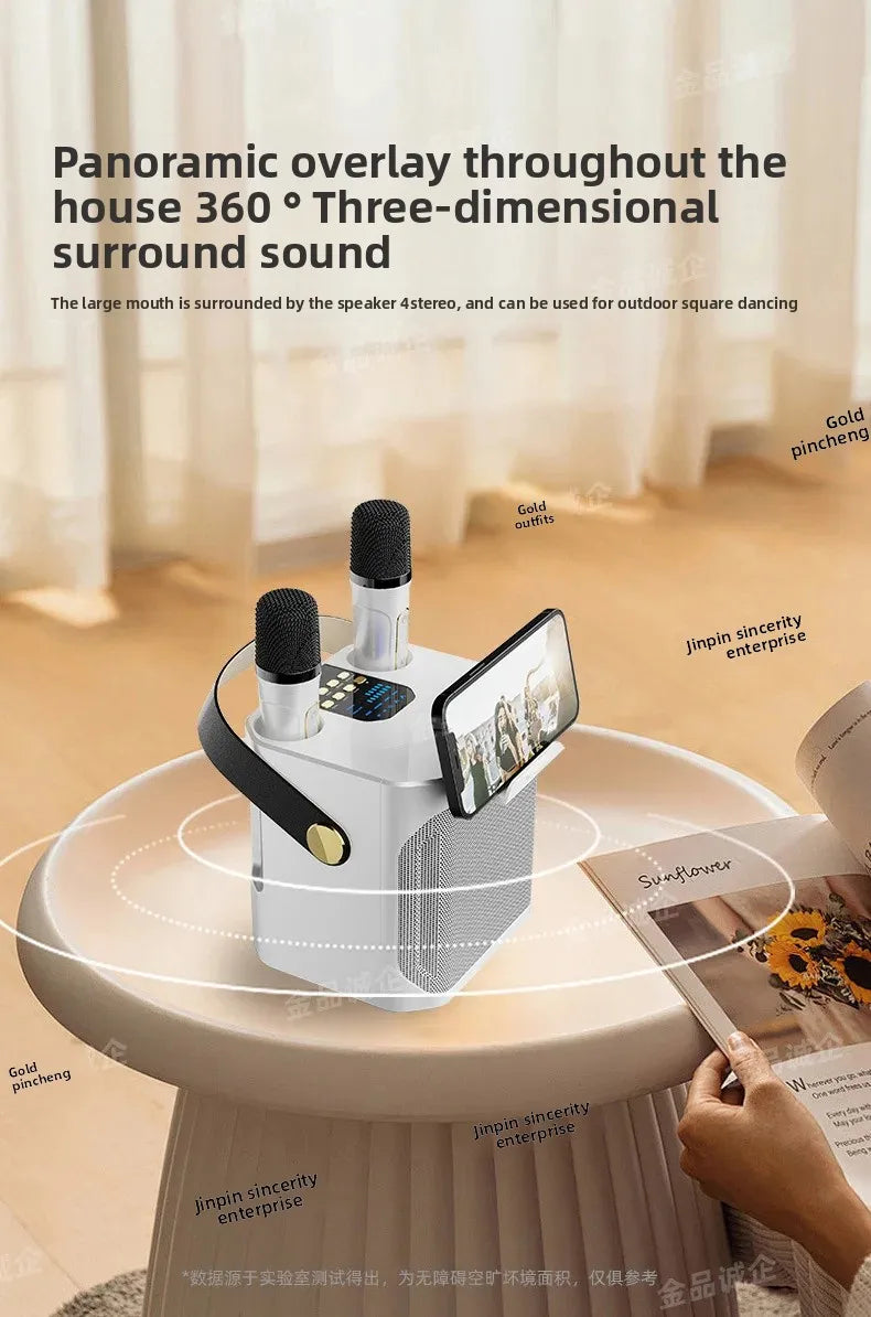 Cross-Border Karaoké Bluetooth with 2 Mic's