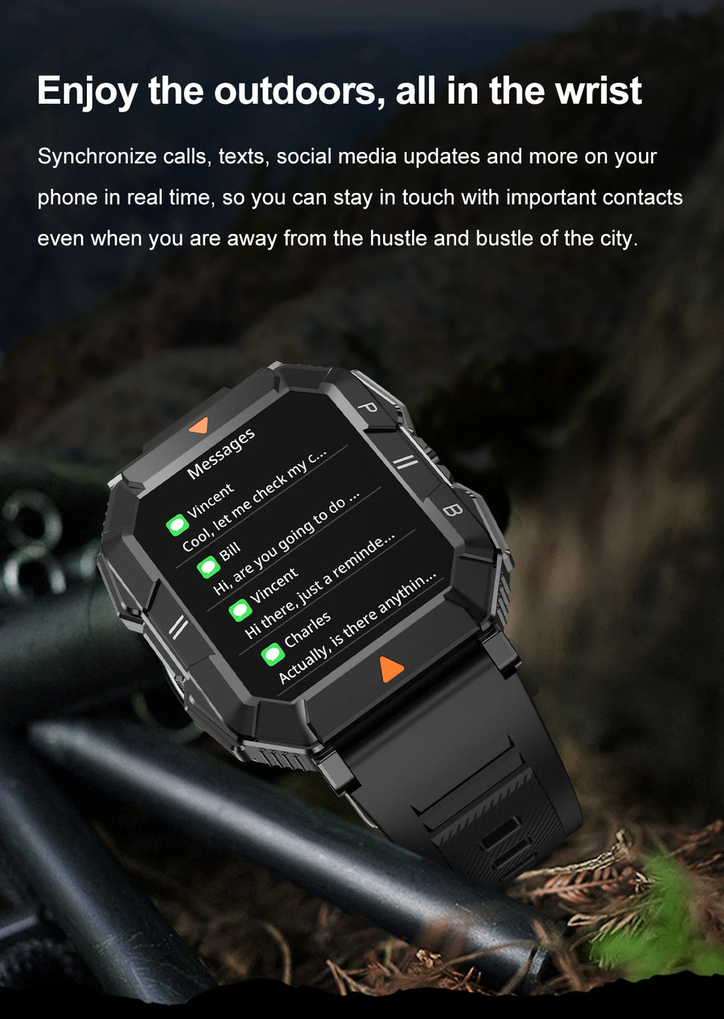 AMOLED Sports Smart Watch with GPS,Heart Rate, Health Monitoring