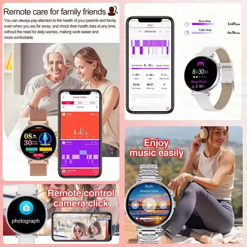 Women ECG Health Smart Watch 1.32'' AMOLED