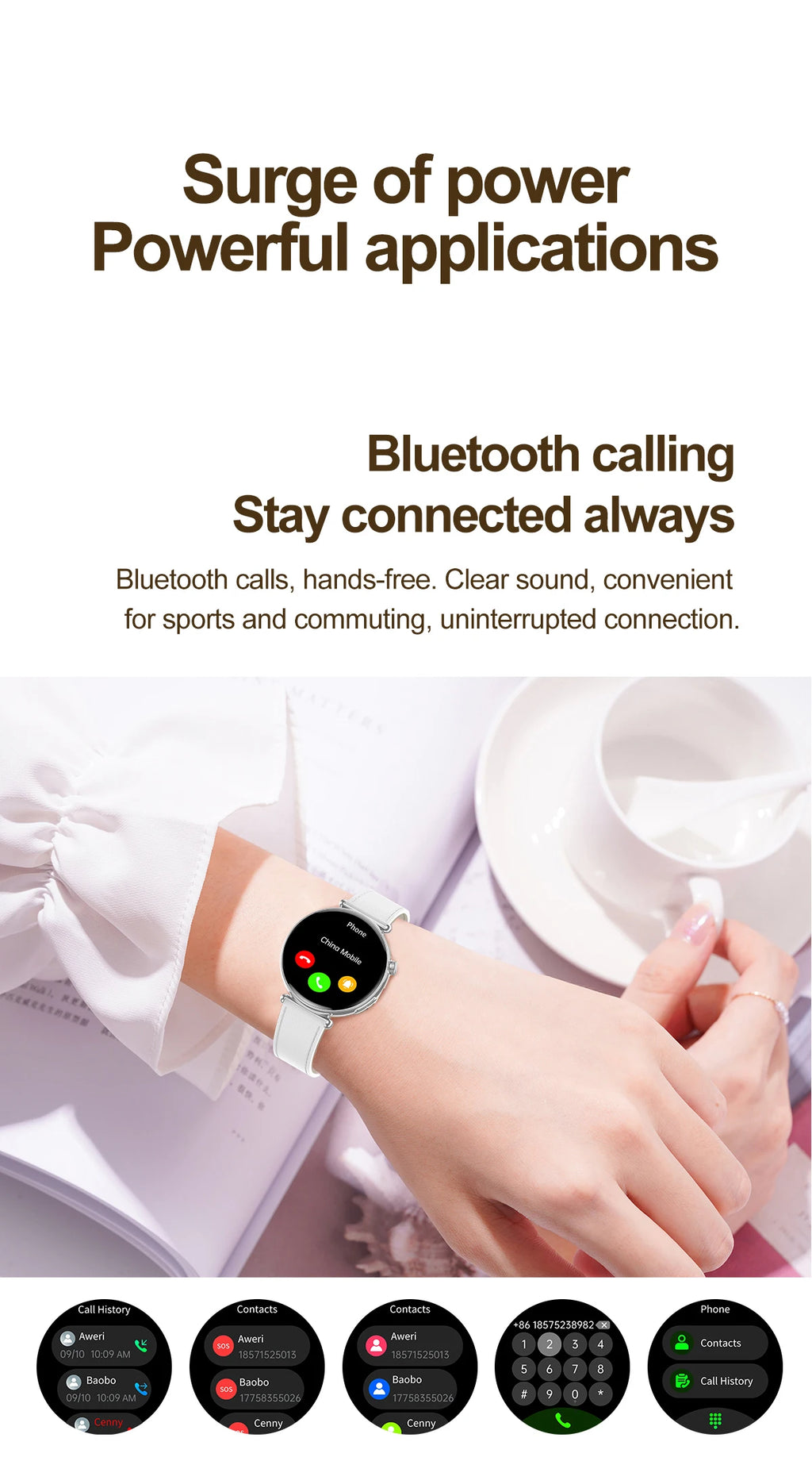 Women ECG Health Smart Watch 1.32'' AMOLED