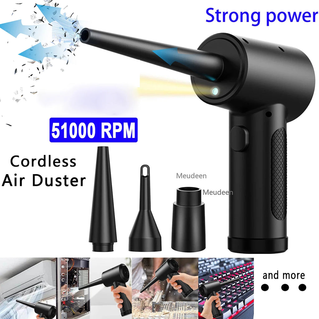 USB C 15000mAh Wireless Air Duster Compressed Air Blower Gun