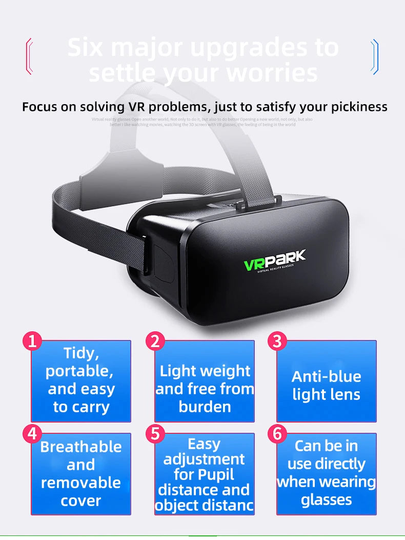 VR Glasses 3D Virtual Reality Headset Helmet For Phone