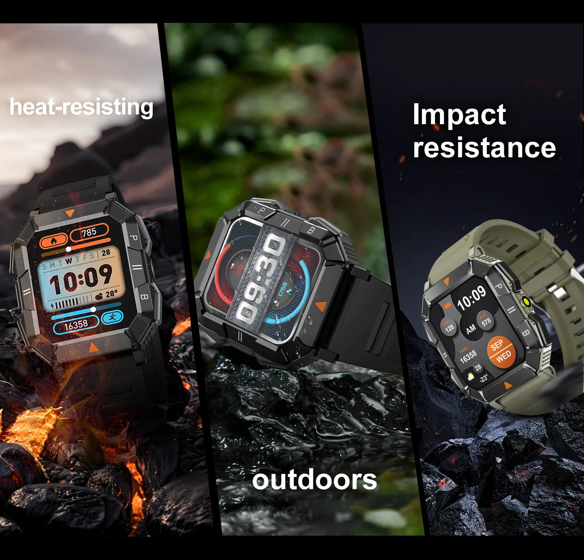 AMOLED Sports Smart Watch with GPS,Heart Rate, Health Monitoring