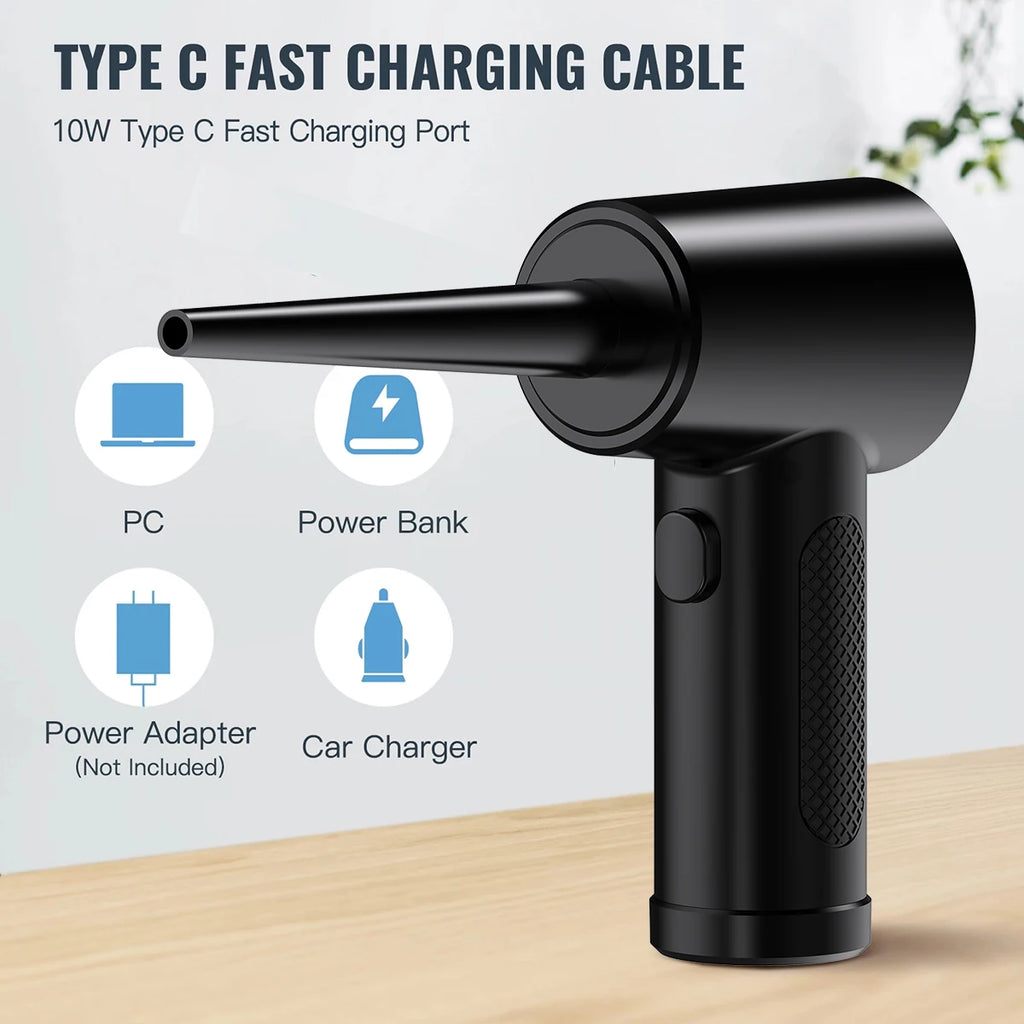 USB C 15000mAh Wireless Air Duster Compressed Air Blower Gun