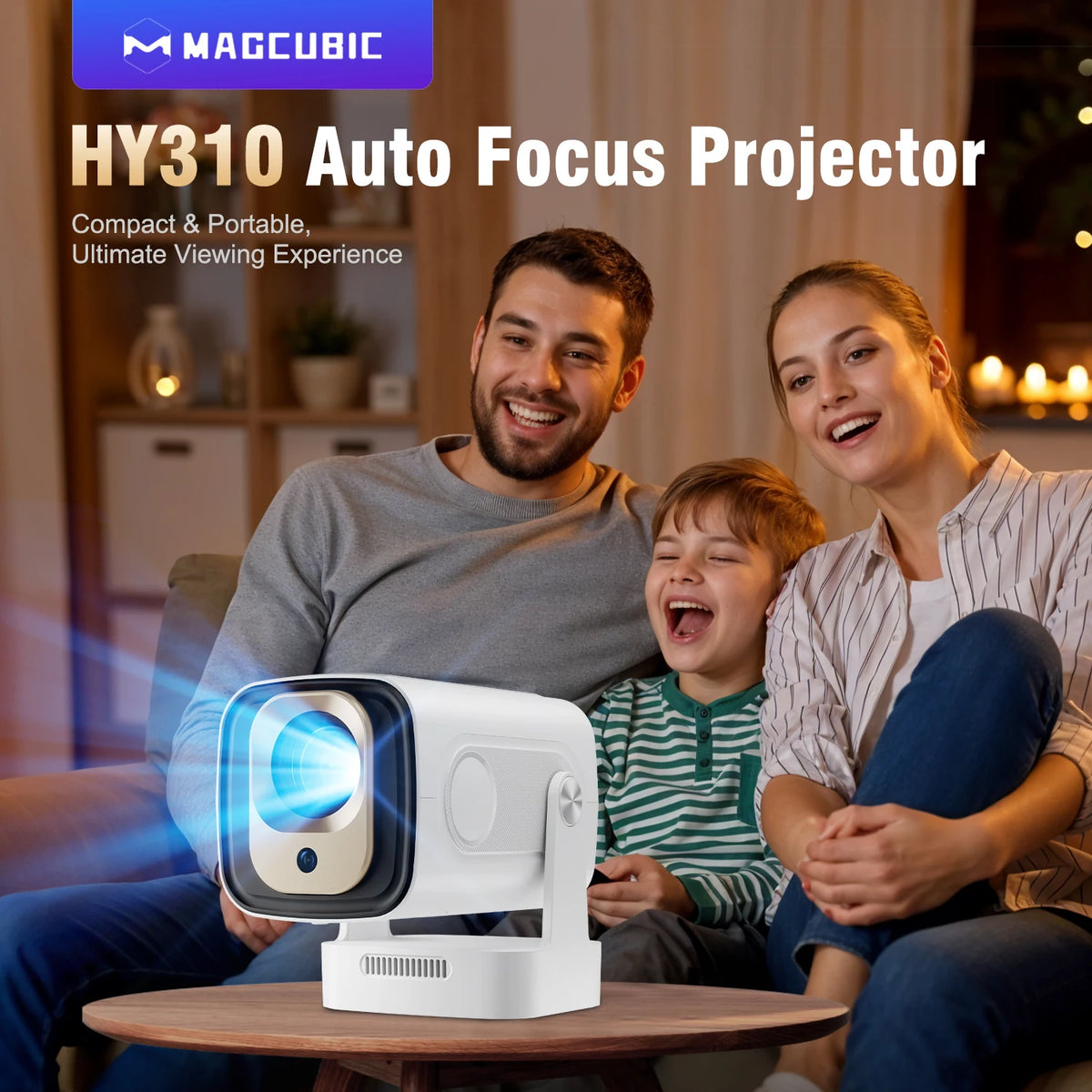 Magcubic 1080P Auto Focus 4K HD Mini Projector Portable Android