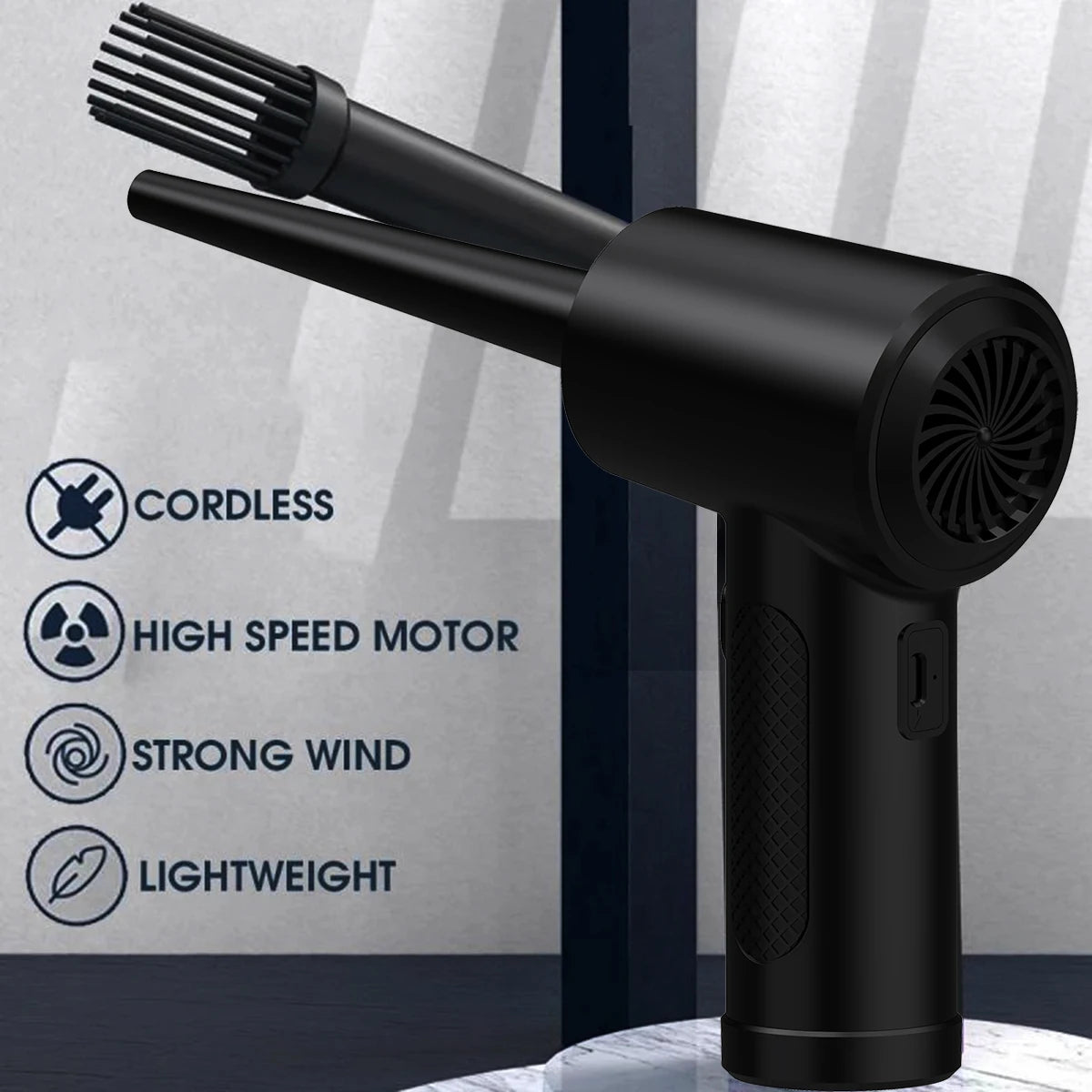 USB C 15000mAh Wireless Air Duster Compressed Air Blower Gun