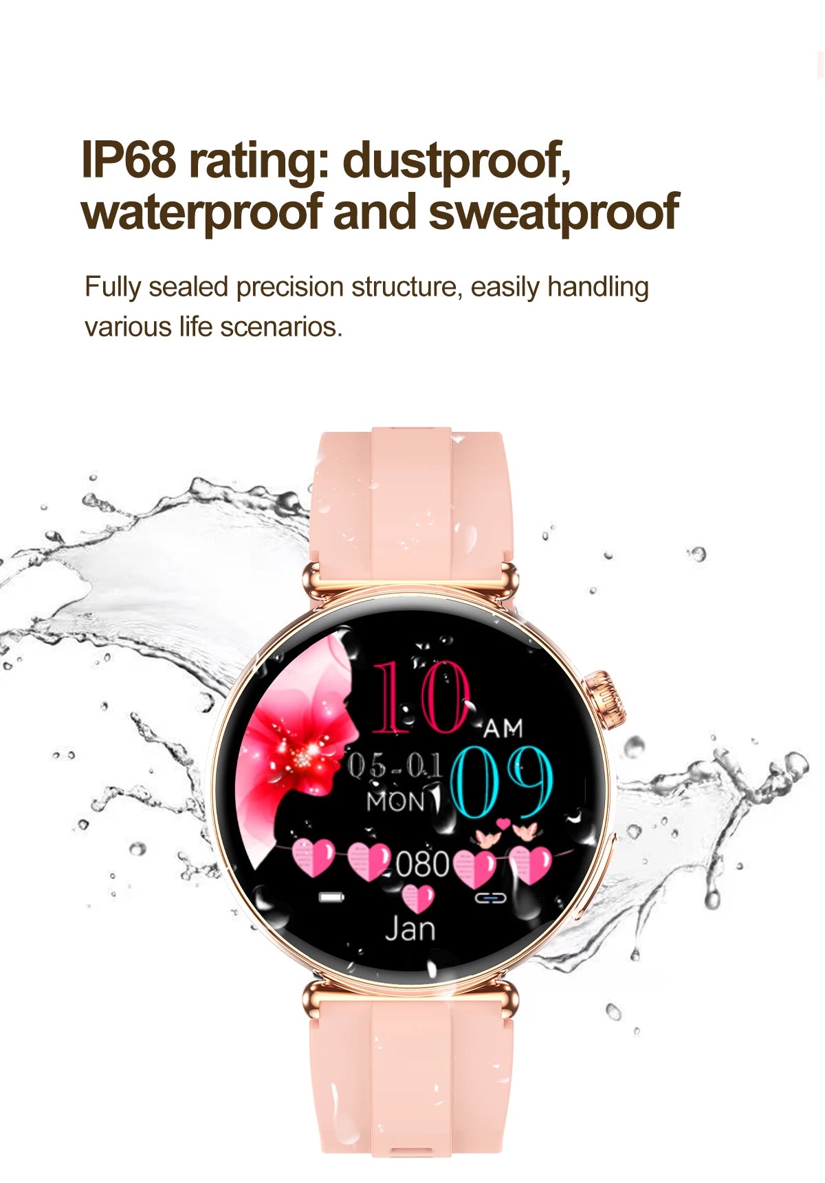 Women ECG Health Smart Watch 1.32'' AMOLED