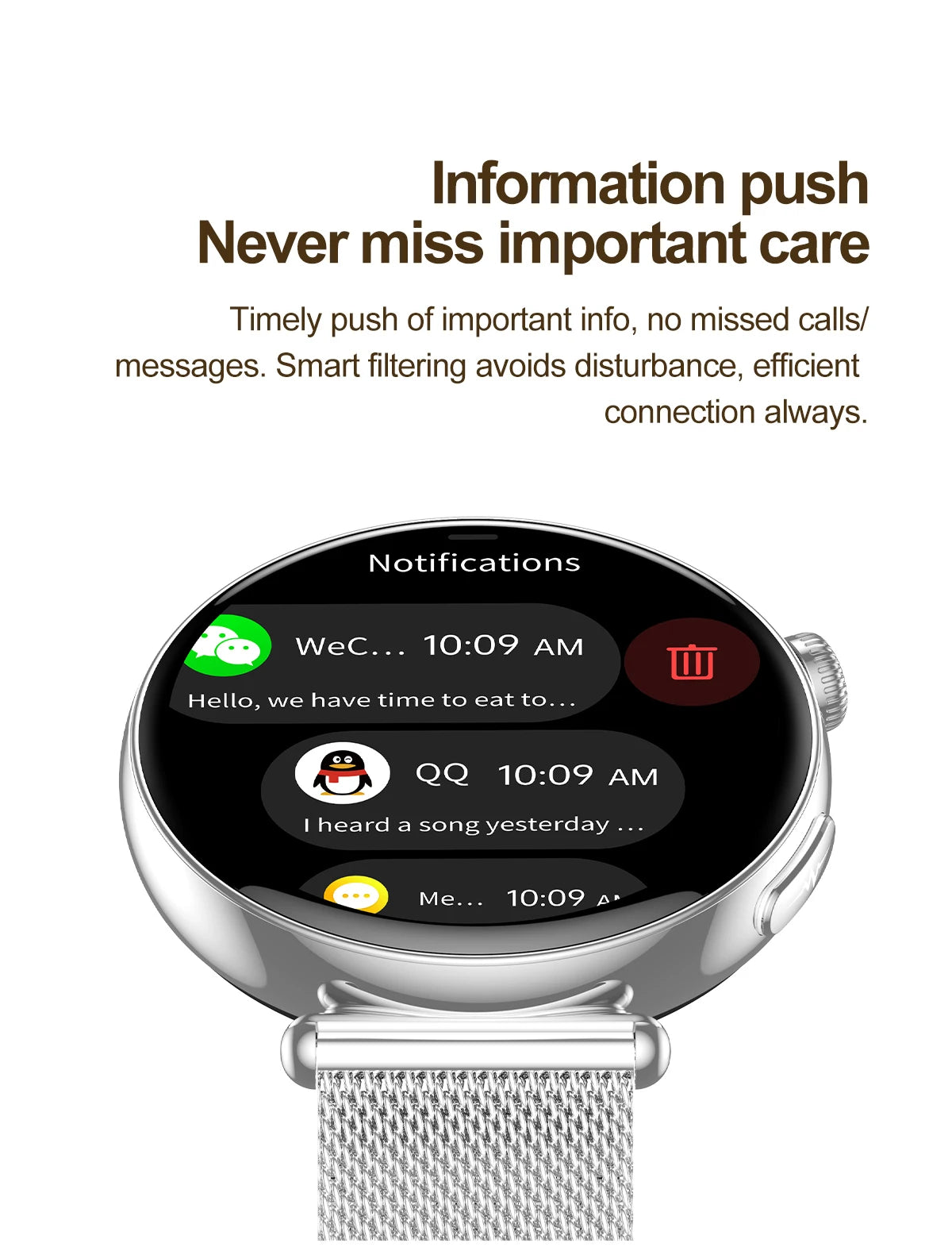 Women ECG Health Smart Watch 1.32'' AMOLED