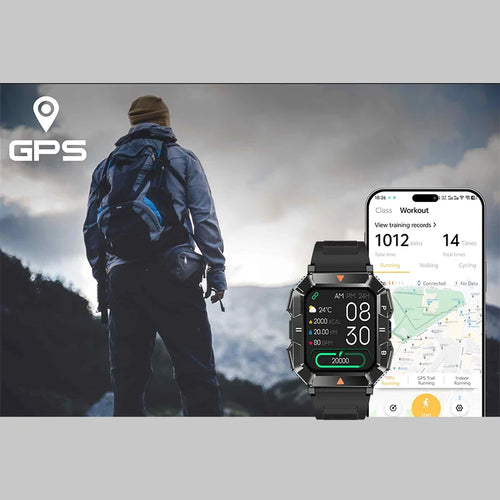 AMOLED Sports Smart Watch with GPS,Heart Rate, Health Monitoring