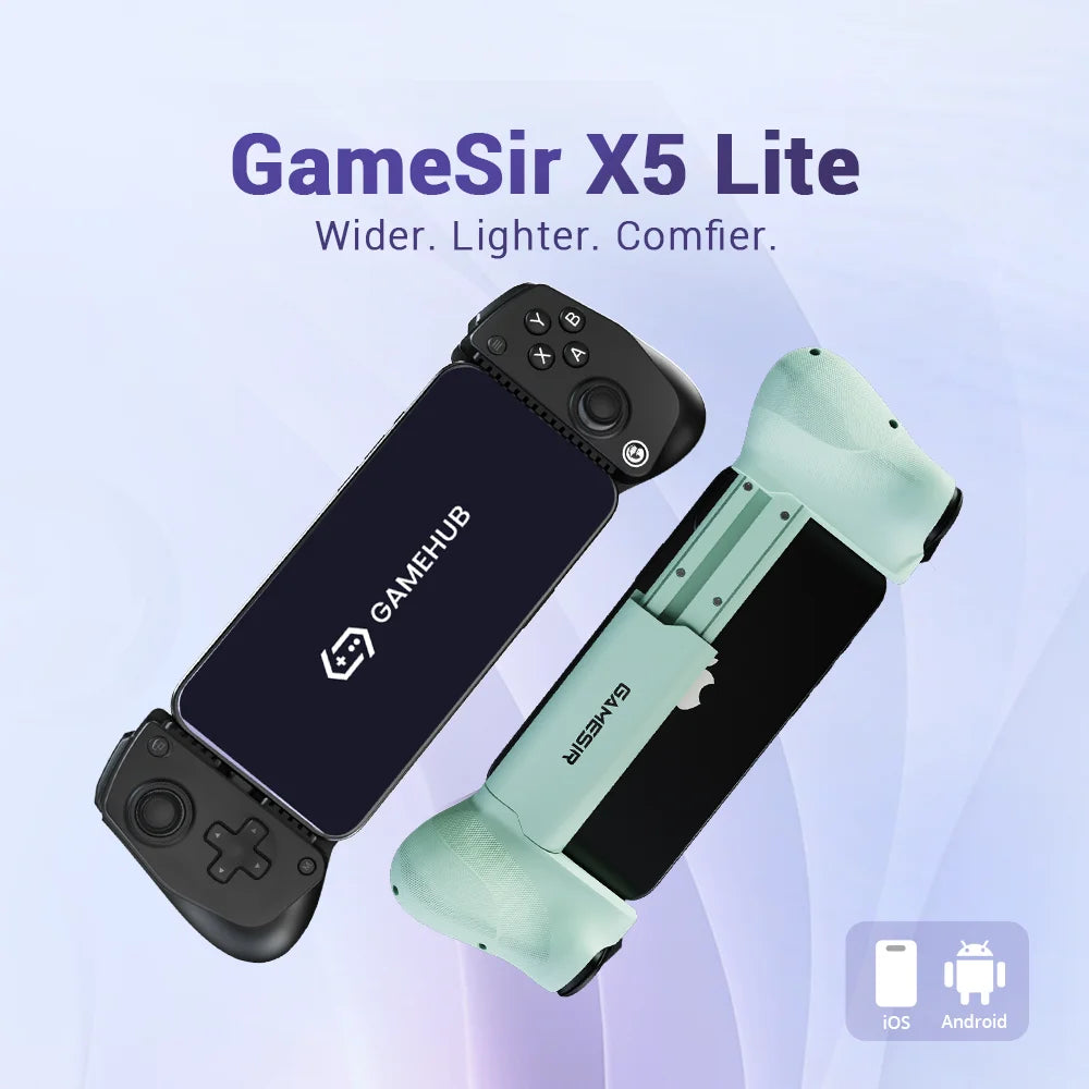 GameSir X5 Lite Mobile Gaming Controller for Android & iPhone 16/15, Hall Effect Joystick Portable Gamepad