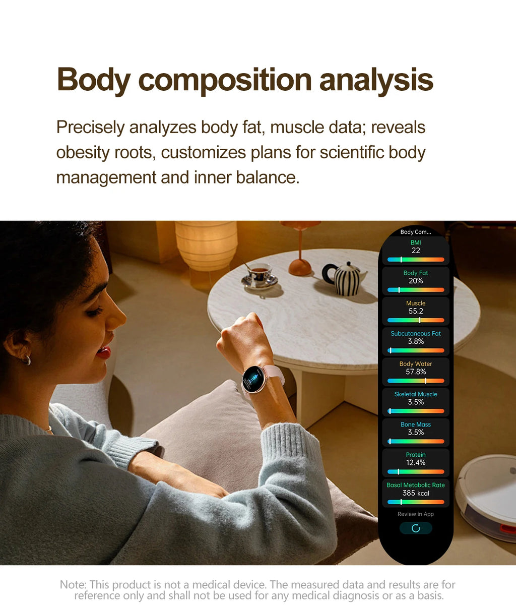 Women ECG Health Smart Watch 1.32'' AMOLED