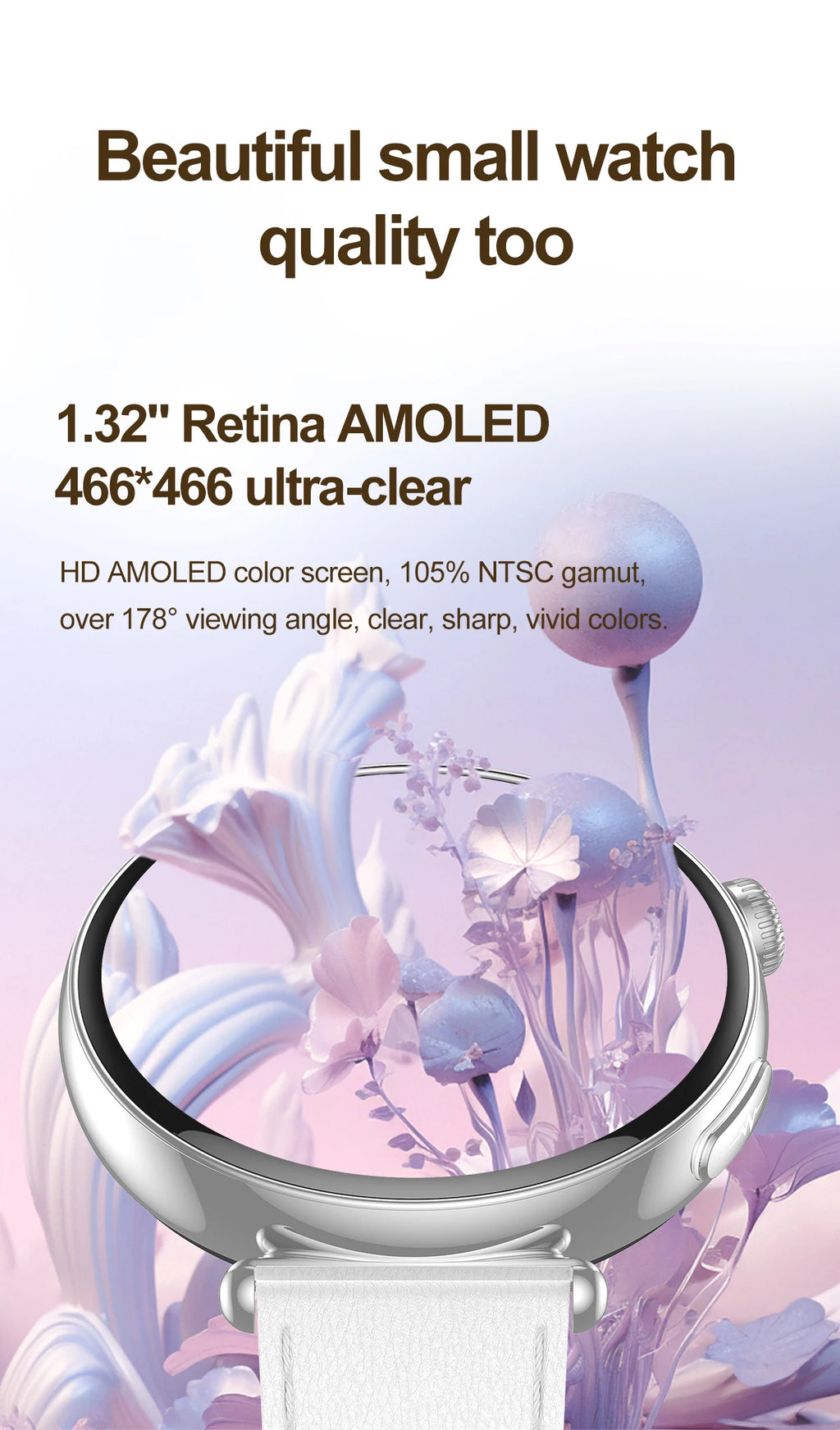 Women ECG Health Smart Watch 1.32'' AMOLED