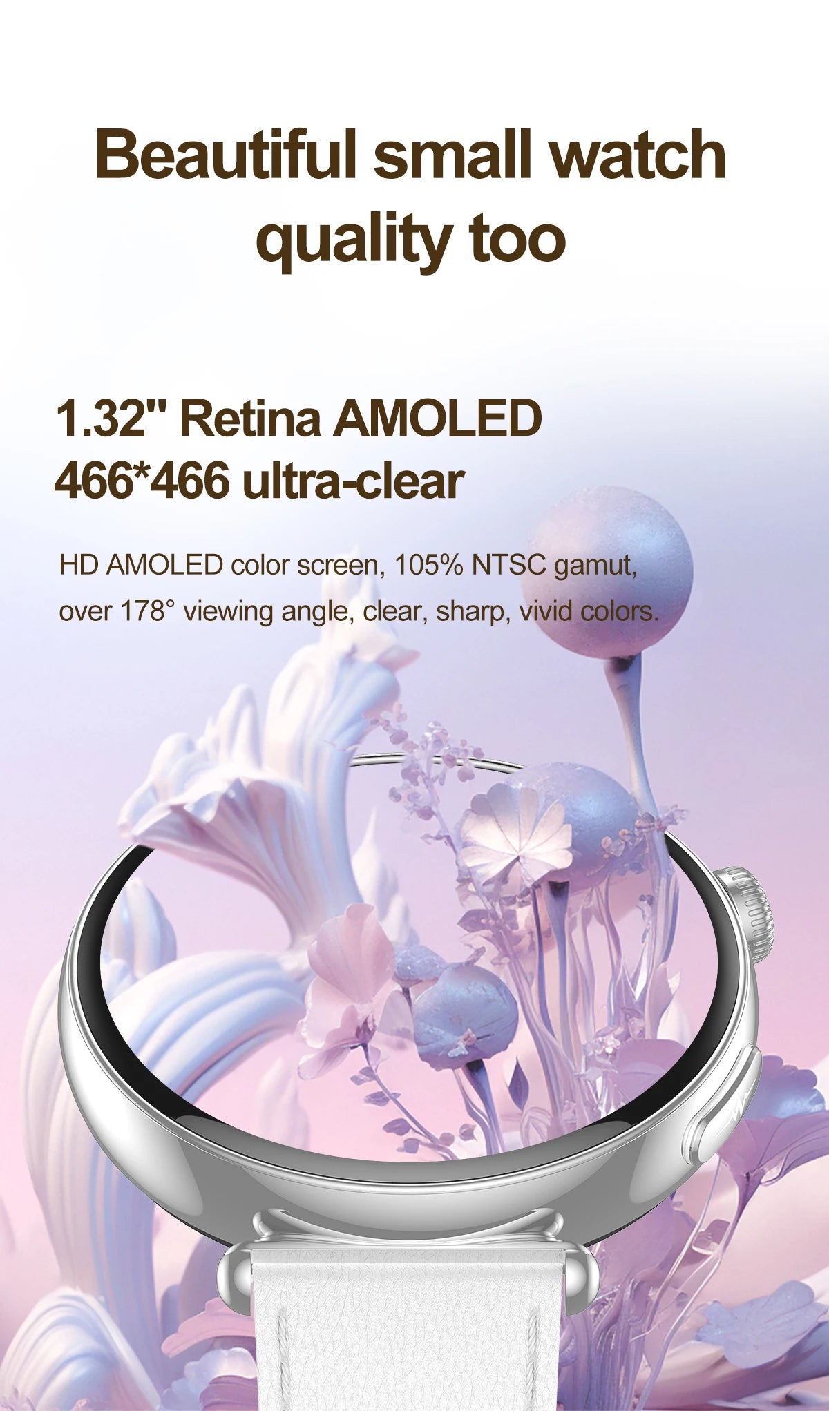 Women ECG Health Smart Watch 1.32'' AMOLED