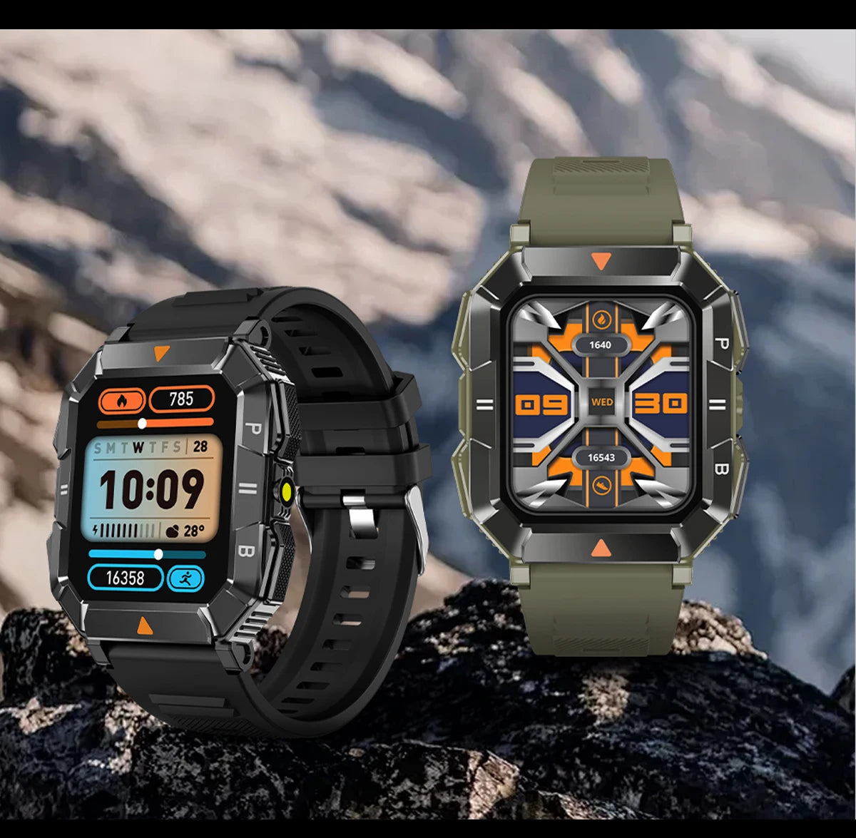 AMOLED Sports Smart Watch with GPS,Heart Rate, Health Monitoring