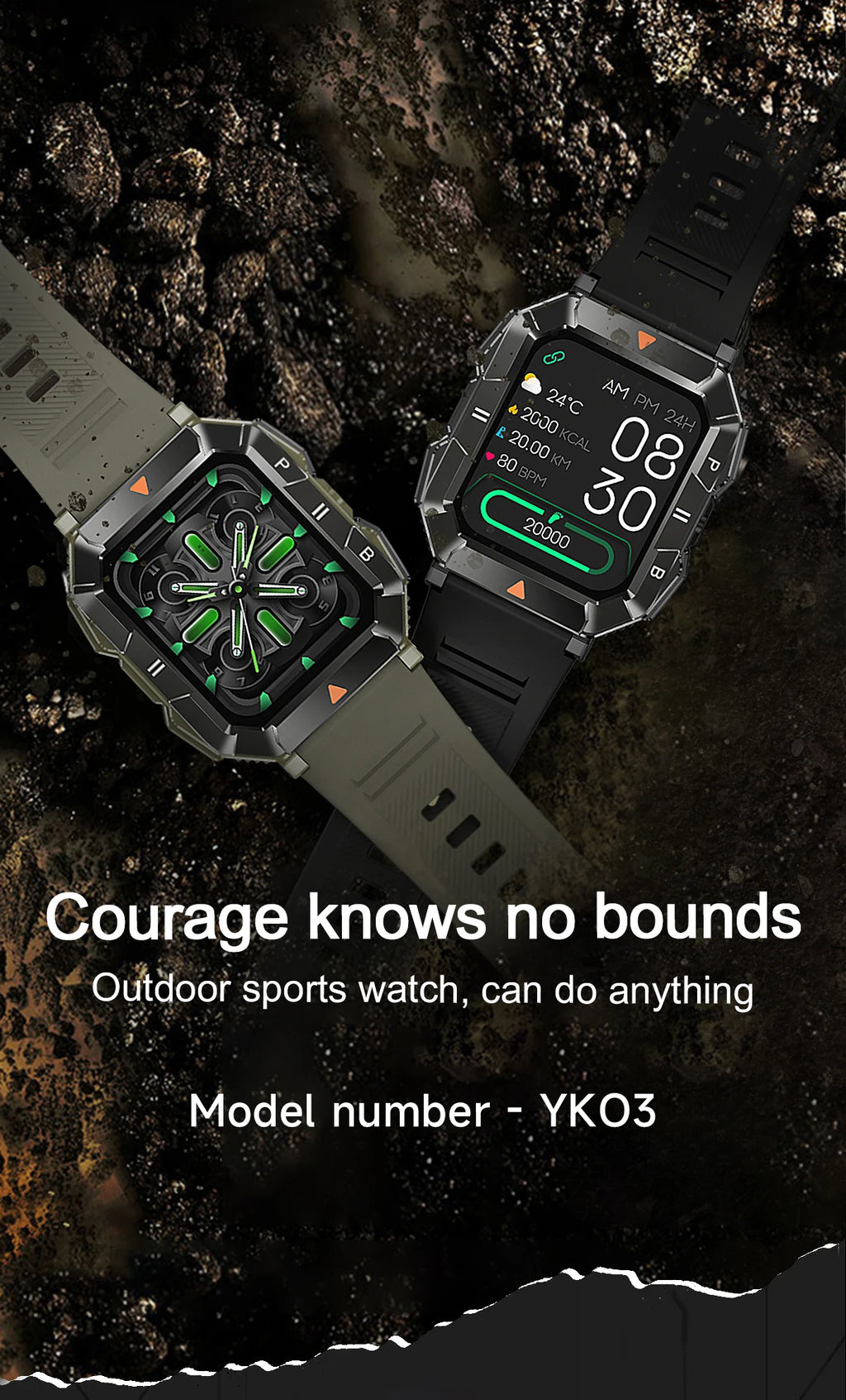 AMOLED Sports Smart Watch with GPS,Heart Rate, Health Monitoring