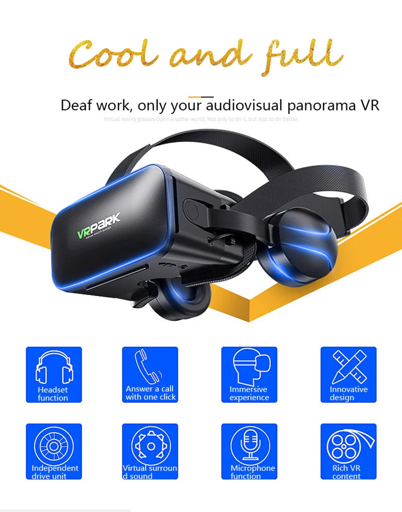 VR Glasses 3D Virtual Reality Headset Helmet For Phone