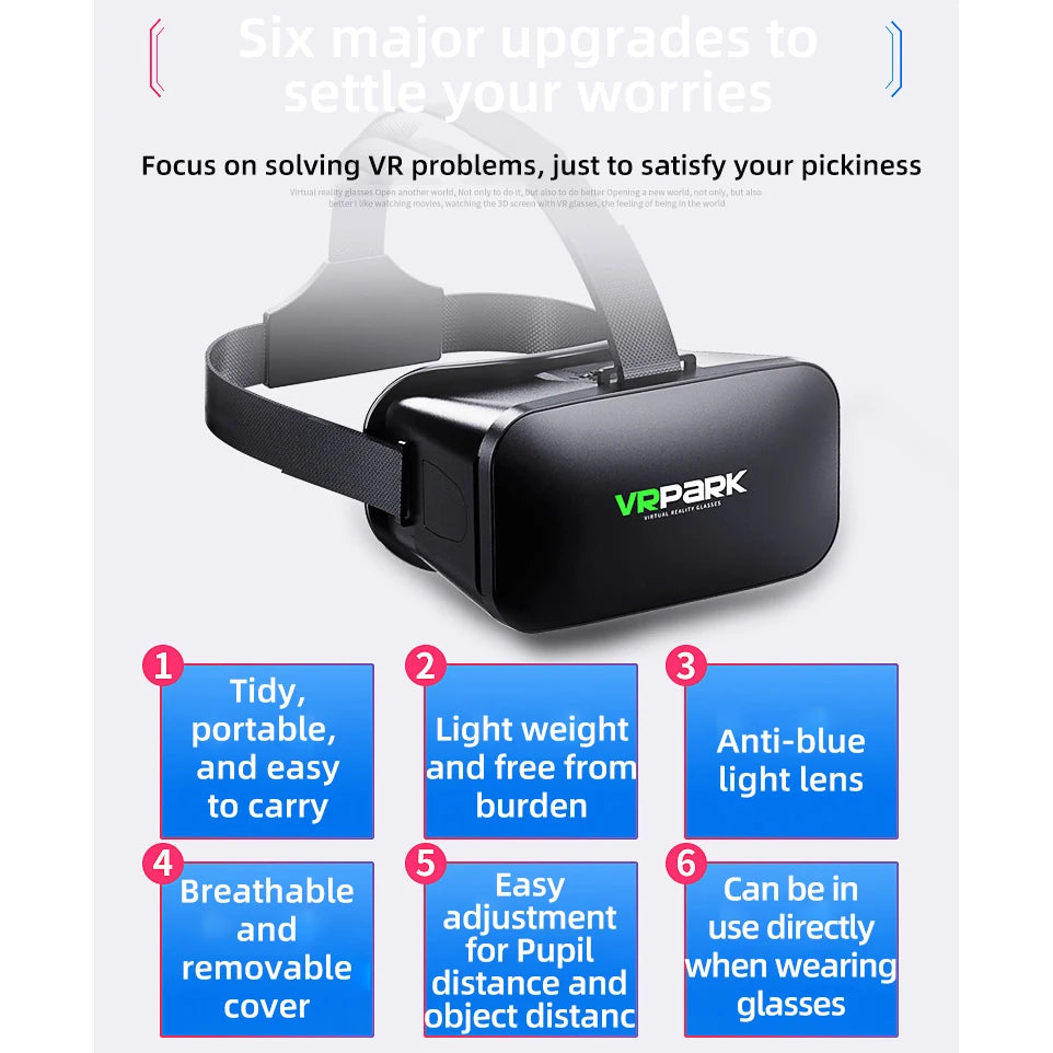 VR Glasses 3D Virtual Reality Headset Helmet For Phone