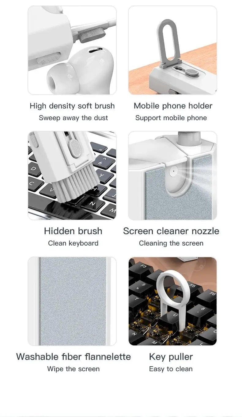 8 In 1 Screen Cleaning Kit Computer Keyboard Cleaner Brush