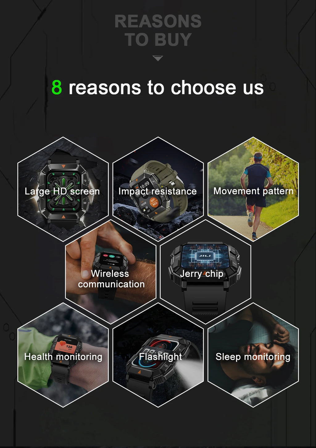 AMOLED Sports Smart Watch with GPS,Heart Rate, Health Monitoring