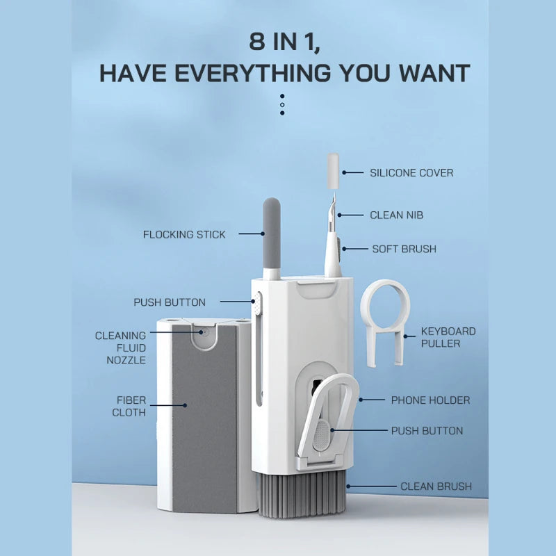 8 In 1 Screen Cleaning Kit Computer Keyboard Cleaner Brush