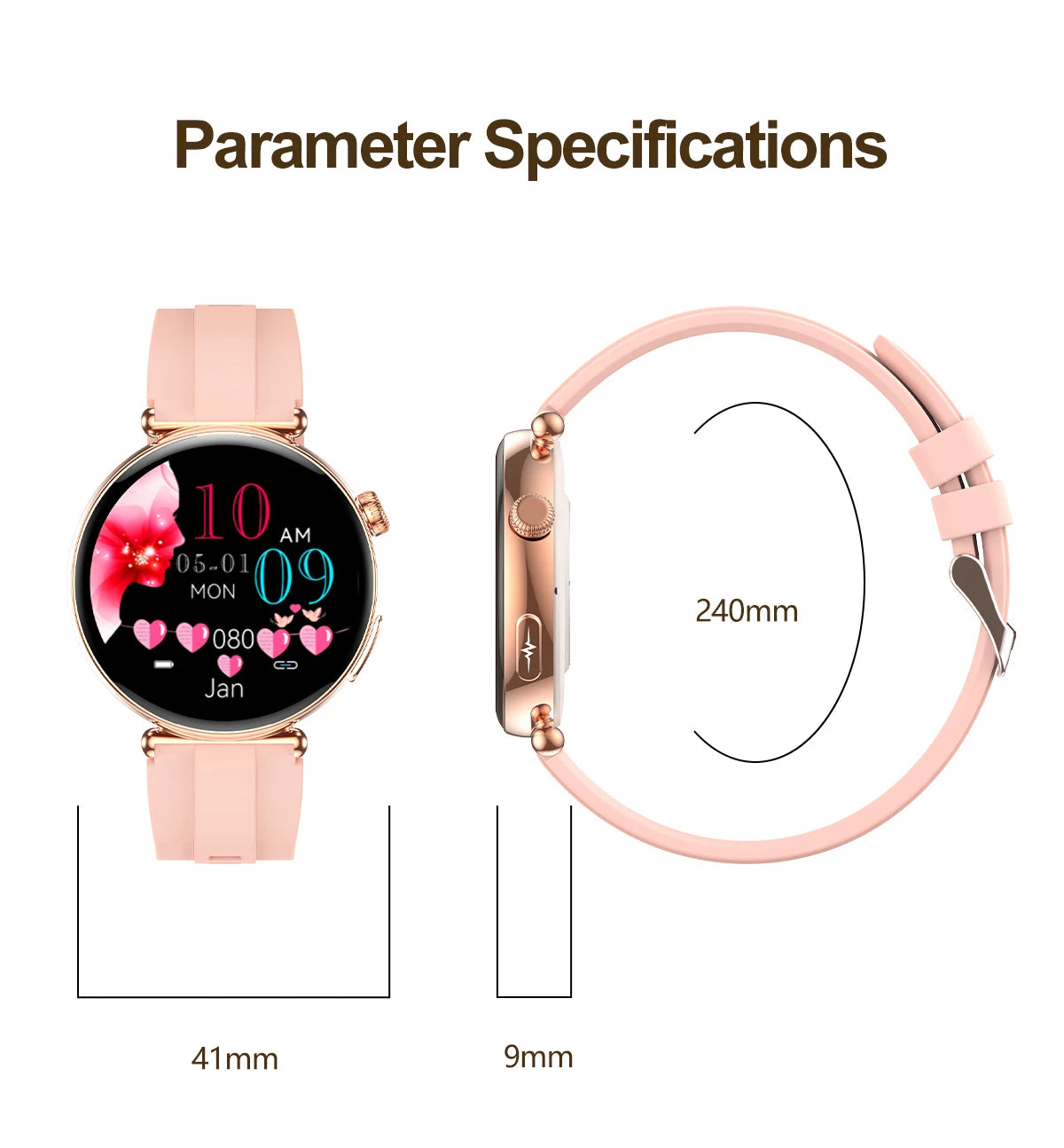 Women ECG Health Smart Watch 1.32'' AMOLED