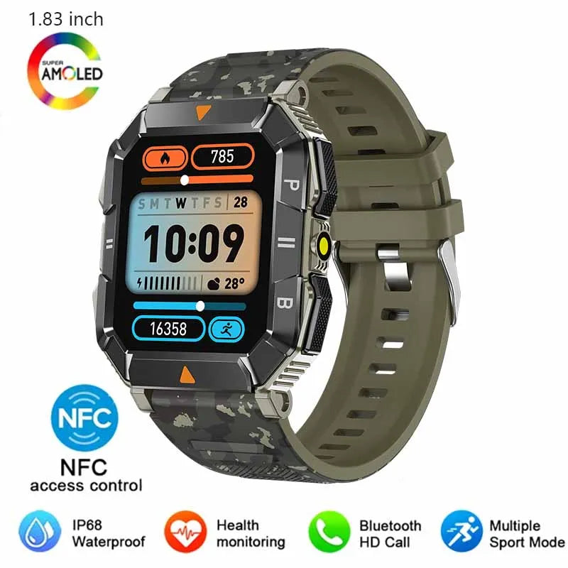 AMOLED Sports Smart Watch with GPS,Heart Rate, Health Monitoring