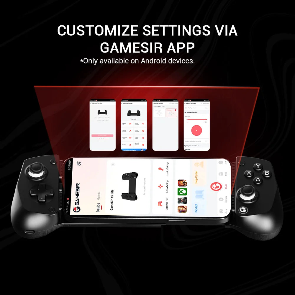 GameSir X5 Lite Mobile Gaming Controller for Android & iPhone 16/15, Hall Effect Joystick Portable Gamepad