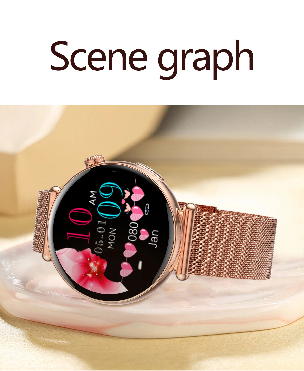 Women ECG Health Smart Watch 1.32'' AMOLED