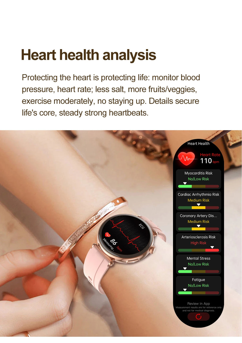 Women ECG Health Smart Watch 1.32'' AMOLED