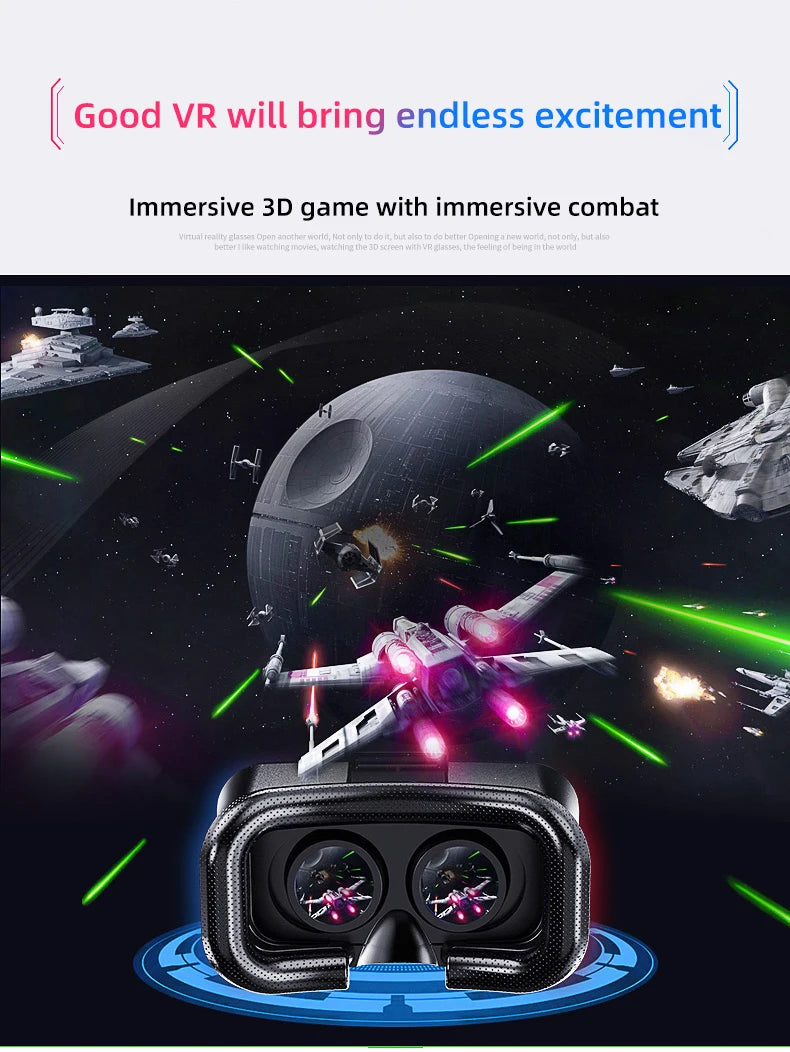 VR Glasses 3D Virtual Reality Headset Helmet For Phone